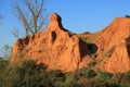 Red ochre lands or ocher lands in Pyrenees , France