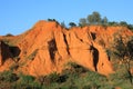 Red ochre lands or ocher lands in Pyrenees , France