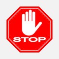 A red octagonal stop sign