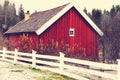 Red od wooden barn Royalty Free Stock Photo