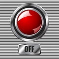 Red off button Royalty Free Stock Photo