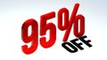 Red 95% off Discount Icon