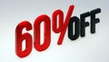 Red 60% off Discount Icon.