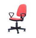 Red office chair isolated Royalty Free Stock Photo