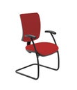 Red office chair isolated Royalty Free Stock Photo