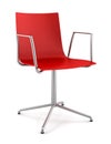 Red office chair isolated on white Royalty Free Stock Photo