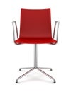 Red office chair isolated on white Royalty Free Stock Photo