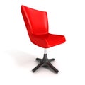 Red office chair over white background Royalty Free Stock Photo