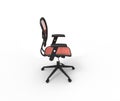 Red Office Chair - Side Top View Royalty Free Stock Photo
