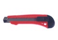 Red office knife on white background