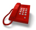 Red office phone Royalty Free Stock Photo