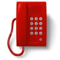 Red office phone Royalty Free Stock Photo