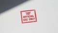 Red 'official use only' stamp on document Royalty Free Stock Photo
