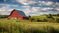 red ohio barn Royalty Free Stock Photo