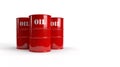 Red oil barrels Royalty Free Stock Photo