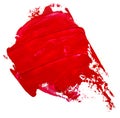 Red oil paint brush stroke, looks like speech bubble