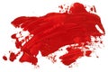 Red oil texture paint brush stroke Royalty Free Stock Photo