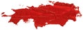 Red oil texture paint brush stroke Royalty Free Stock Photo