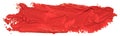 Red oil texture paint brush stroke Royalty Free Stock Photo