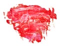 Circuit board heart on red oil texture paint stain brush stroke Royalty Free Stock Photo
