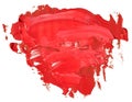 Red oil texture paint stain brush stroke Royalty Free Stock Photo