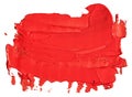Red oil texture paint stain brush stroke Royalty Free Stock Photo