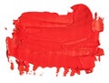 Red oil texture paint stain brush stroke Royalty Free Stock Photo