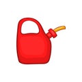 Red oiler icon, cartoon style