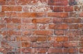 Red old brick wall background