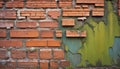 red old brick wall background, brick wall texture, brick wall structure Royalty Free Stock Photo