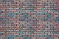 red old brick wall background, brick wall texture, structure. old broken brick, cement joints, close-up. Royalty Free Stock Photo
