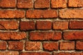 Red old brick wall close up view Royalty Free Stock Photo