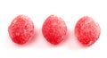 Red Old Fashioned Hard Candies on a White Background Royalty Free Stock Photo