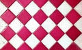 Red Old Pattern Square Tile Texture/Floor Royalty Free Stock Photo