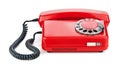 Red old telephone