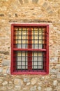 Red old window Royalty Free Stock Photo