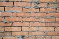 Red old worn brick wall texture background Royalty Free Stock Photo