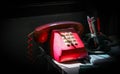 Red oldie telephone Royalty Free Stock Photo