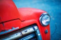 Red Oldtimer Pickup Closeup Royalty Free Stock Photo