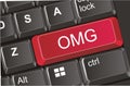 Red OMG button Royalty Free Stock Photo