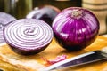 red onion from brazil, vegetable rich in anthocyanin, powerful antioxidant that helps fight free radicals. Healthy food in rustic