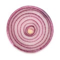 Red onion circle slice on white background Royalty Free Stock Photo