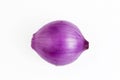 Red onion close-up isolated on a white background. Fresh vegetables. Royalty Free Stock Photo