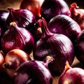 Red onion fresh raw organic vegetable