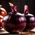 Red onion fresh raw organic vegetable