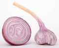 Red onion garlic Royalty Free Stock Photo