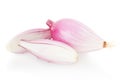 Red onion and half, Tropea type on white Royalty Free Stock Photo