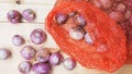 Red onion peeled crop photo