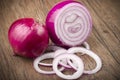 Red Onion rings Royalty Free Stock Photo