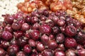 Red onion for sale in grocery